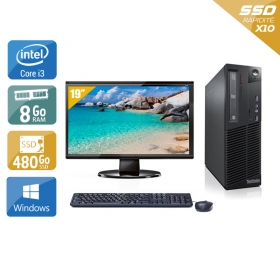 Lenovo ThinkCentre M81 SFF i3 avec Écran 19 pouces 8Go RAM 480Go SSD Windows 10