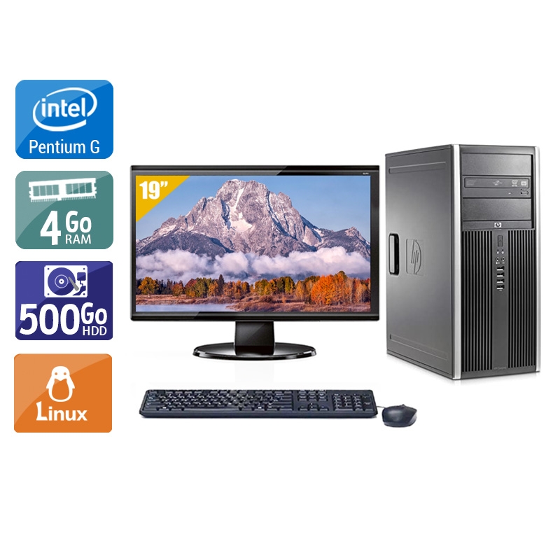 HP Compaq dc5700 Tower Pentium G Dual Core avec Écran 19 pouces 4Go RAM 500Go HDD Linux