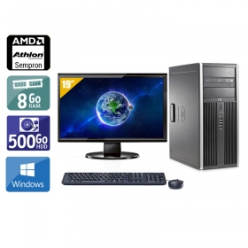 HP Compaq dc5750 Tower AMD Sempron avec Écran 19 pouces 8Go RAM 500Go HDD Windows 10