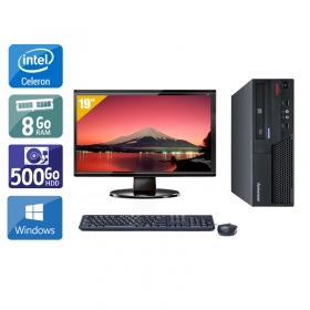 Lenovo ThinkCentre M58 SFF Celeron Dual Core avec Écran 19 pouces 8Go RAM 500Go HDD Windows 10