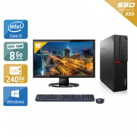 Lenovo ThinkCentre M700 SFF i3 Gen 6 avec Écran 19 pouces 8Go RAM 240Go SSD Windows 10