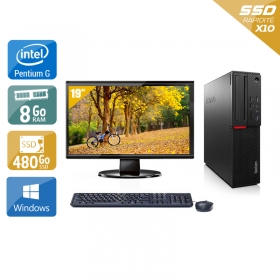 Lenovo ThinkCentre M700 SFF Pentium G Dual Core Gen 6 avec Écran 19 pouces 8Go RAM 480Go SSD Windows 10