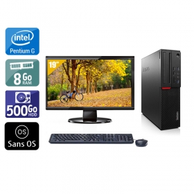 Lenovo ThinkCentre M700 SFF Pentium G Dual Core Gen 6 avec Écran 19 pouces 8Go RAM 500Go HDD Sans OS