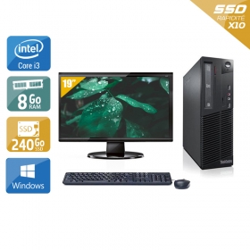 Lenovo ThinkCentre M71 SFF i3 avec Écran 19 pouces 8Go RAM 240Go SSD Windows 10