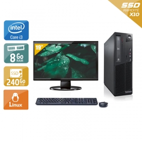 Lenovo ThinkCentre M71 SFF i3 avec Écran 19 pouces 8Go RAM 240Go SSD Linux