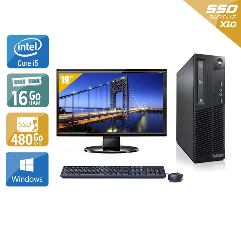 Acheter Lenovo ThinkCentre M72E SFF i5 + Écran - 19'' 16Go RAM 480Go SSD Windows 10 Bon étatOccasion certifiée reconditionnée Bon état - 299,17 € Lenovo ThinkCentre M72E SFF i5 + Écran - 19'' 16Go RAM 480Go SSD Windows 10 Bon étatOccasion certifiée reconditionnée Bon état - reconditionné disponible sur Kiatoo