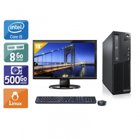 Lenovo ThinkCentre M72E SFF i5 avec Écran 19 pouces 8Go RAM 500Go HDD Linux