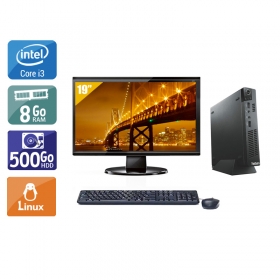 Lenovo ThinkCentre M72E Tiny i3 avec Écran 19 pouces 8Go RAM 500Go HDD Linux