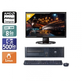 HP Compaq dc5750 SFF AMD Sempron avec Écran 19 pouces 8Go RAM 500Go HDD Linux
