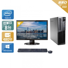 Lenovo ThinkCentre M91 USFF i3 avec Écran 19 pouces 8Go RAM 480Go SSD Windows 10