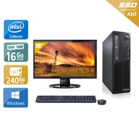 Lenovo ThinkCentre M82 SFF Celeron Dual Core avec Écran 19 pouces 8Go RAM 240Go SSD Windows 10