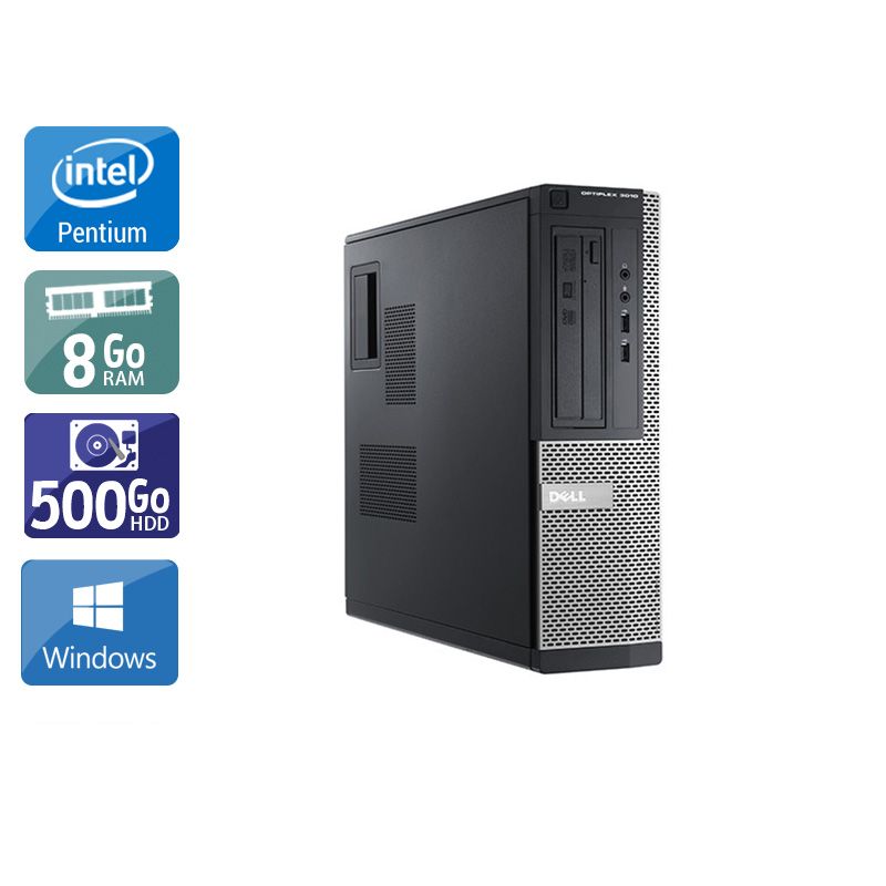 Dell Optiplex 3010 Desktop Pentium G Dual Core - 8Go RAM 500Go HDD Windows 10