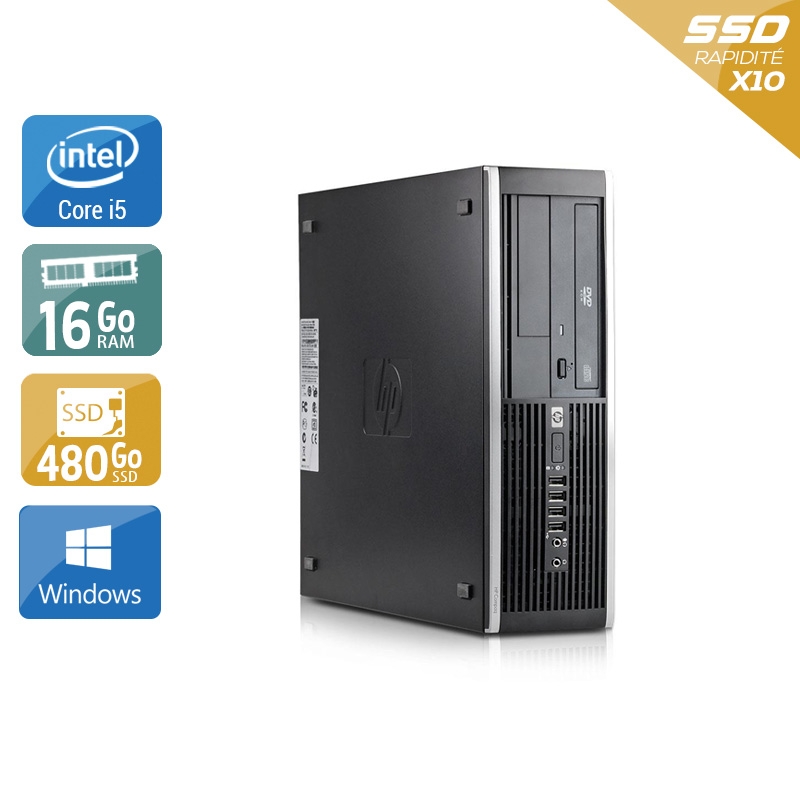 HP Compaq Elite 8100 SFF i5 16Go RAM 480Go SSD Windows 10