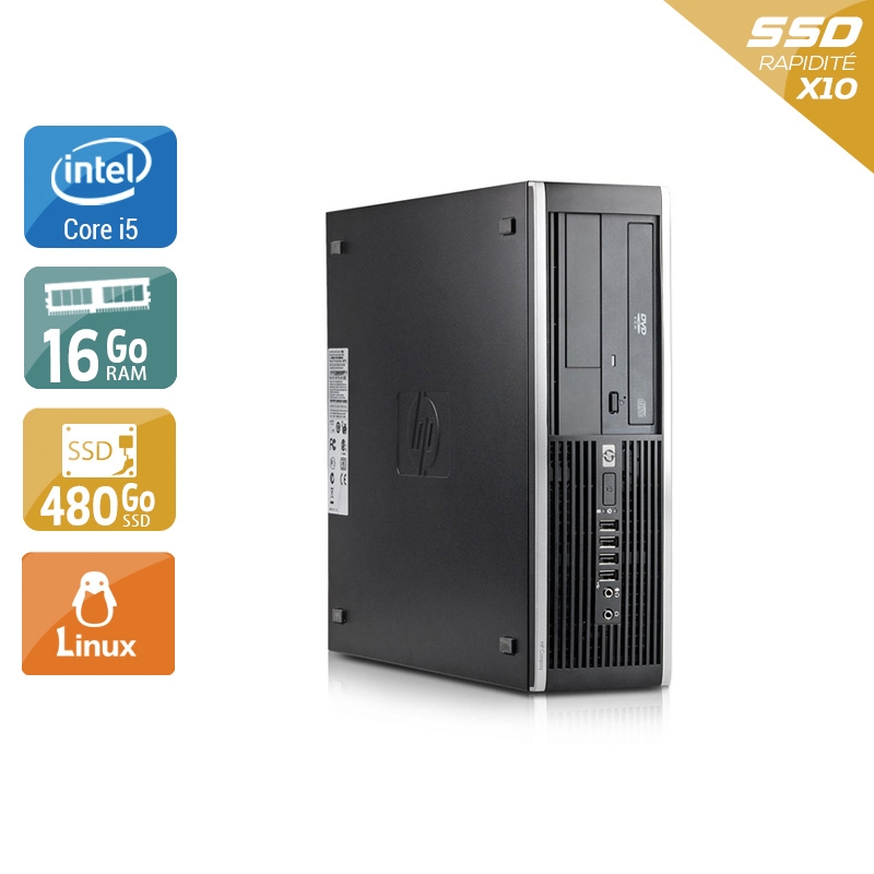 HP Compaq Elite 8100 SFF i5 16Go RAM 480Go SSD Linux