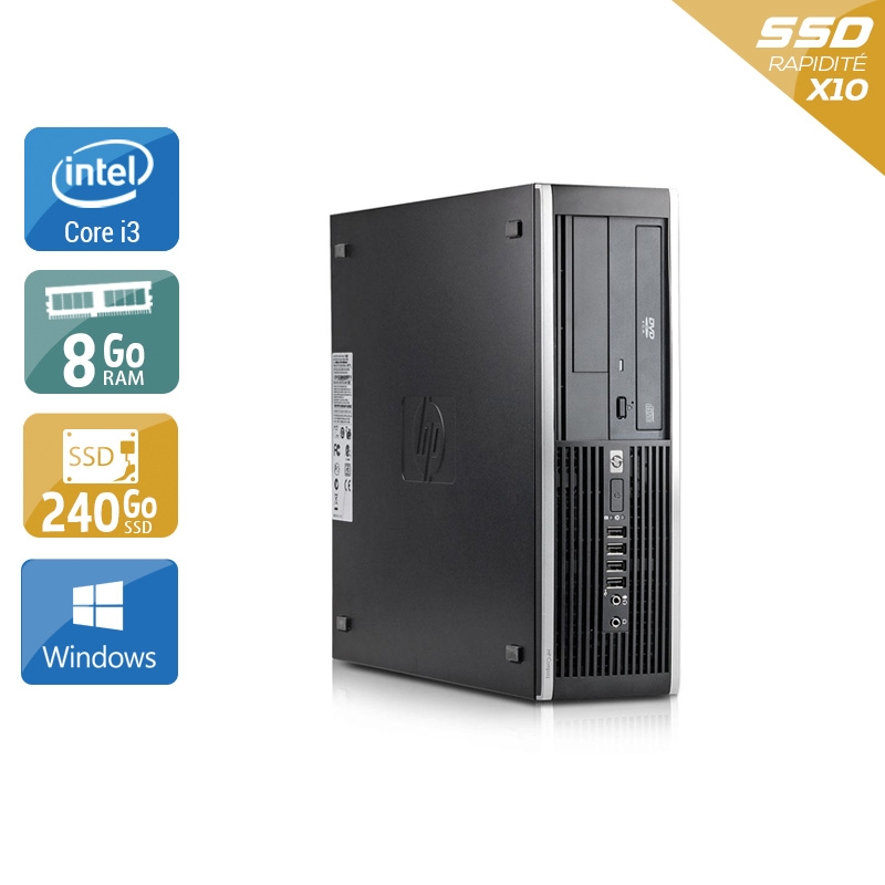 HP Compaq Elite 8100 SFF i3 8Go RAM 240Go SSD Windows 10