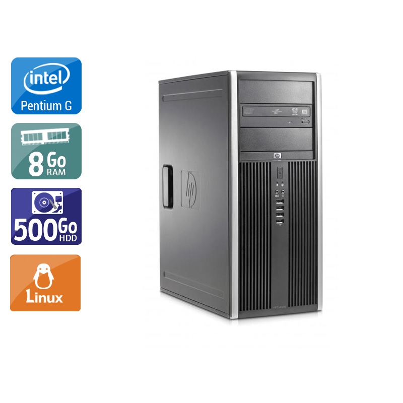 HP Compaq Elite 8100 Tower Pentium G Dual Core - 8Go RAM 500Go HDD Linux  Bon étatOccasion certifiée reconditionnée Bon état -  reconditionné disponible sur Kiatoo