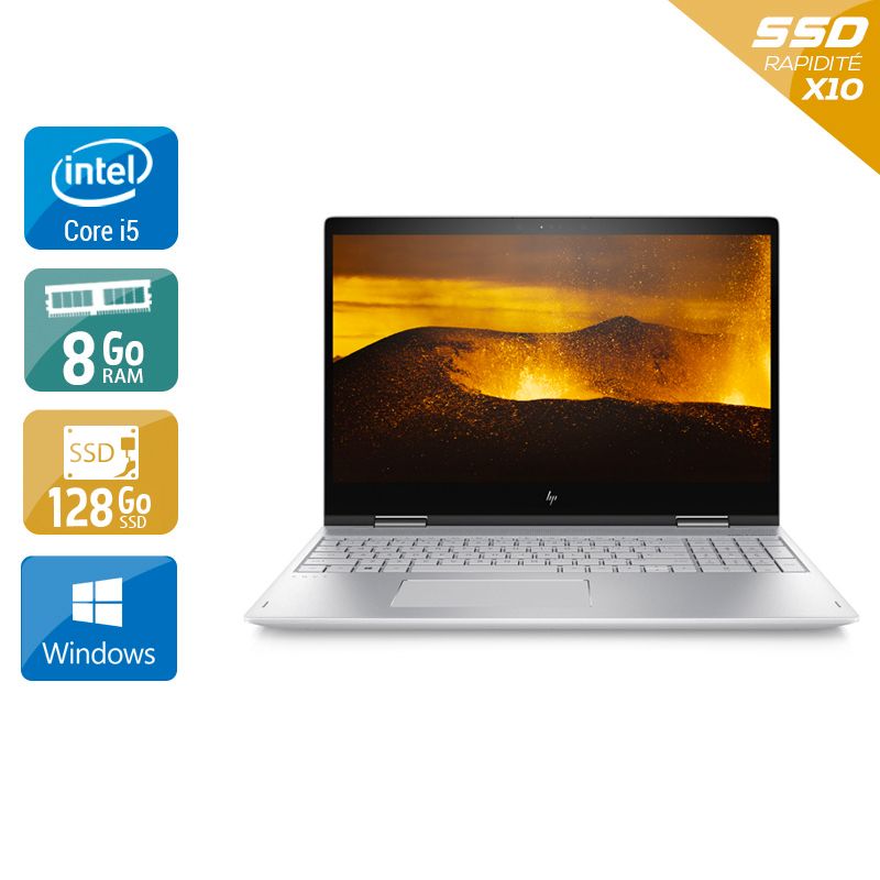 PC HP Envy X360 15 15,6" i5 8Go RAM 128Go SSD Windows 10 [Reconditionné : 379€ !] - Kiatoo.com