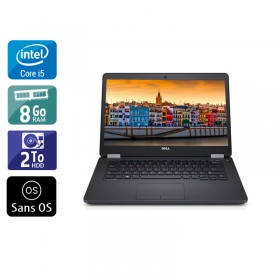 Dell Latitude E5470 i5 Gen 6 8Go RAM 2To HDD Sans OS