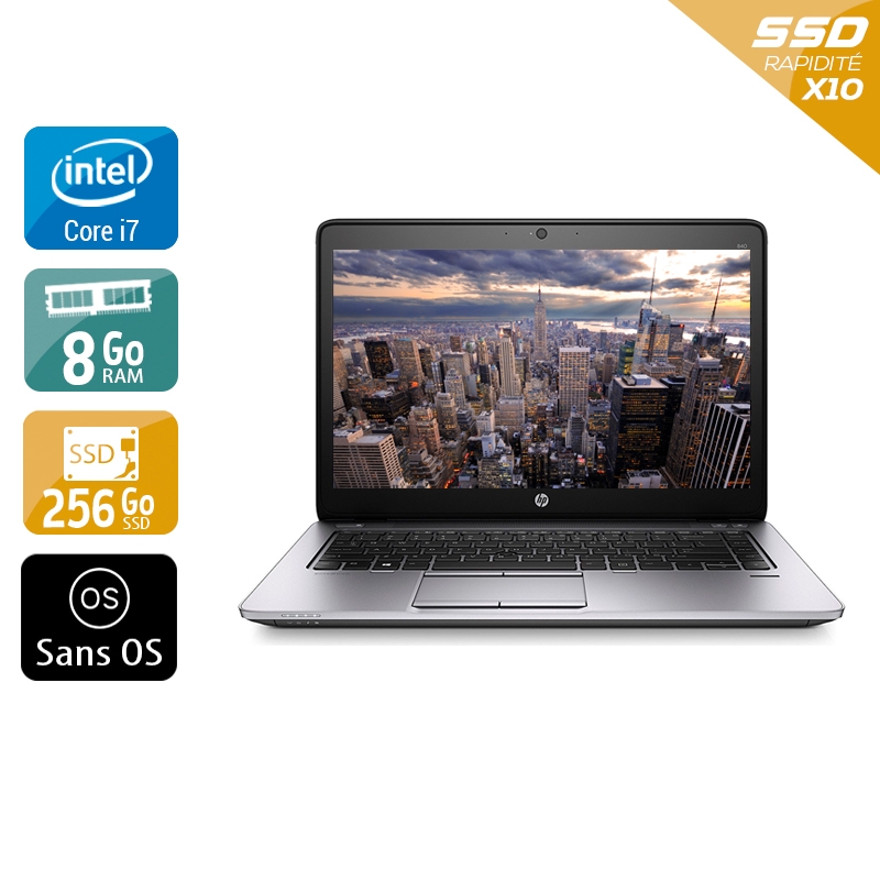 HP Elitebook 840 G2 i7 8Go RAM 256Go SSD Sans OS