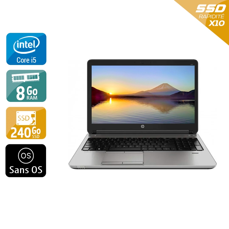 HP ProBook 650 G1 i5 8Go RAM 240Go SSD Sans OS