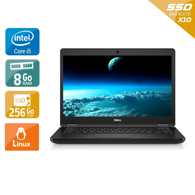Dell Latitude E5480 i5 Gen 7 8Go RAM 256Go SSD Linux