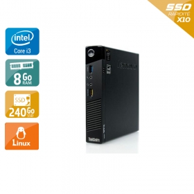 Lenovo ThinkCentre M73 Tiny i3 8Go RAM 240Go SSD Linux