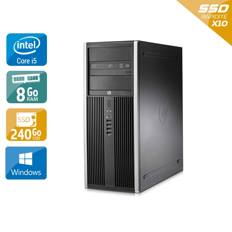 HP Compaq Elite 8100 Tower i5 8Go RAM 240Go SSD Windows 10
