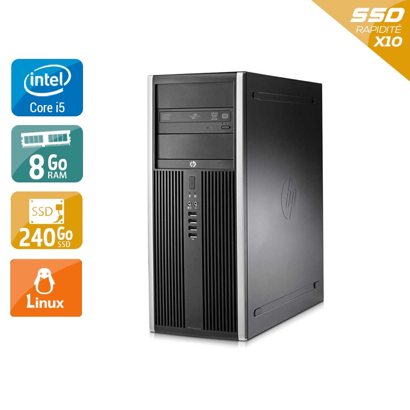 HP Compaq Elite 8100 Tower i5 8Go RAM 240Go SSD Linux