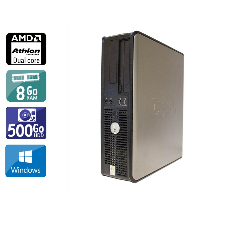 Dell Optiplex 740 Desktop AMD Athlon Dual Core 8Go RAM 500Go HDD Windows 10
