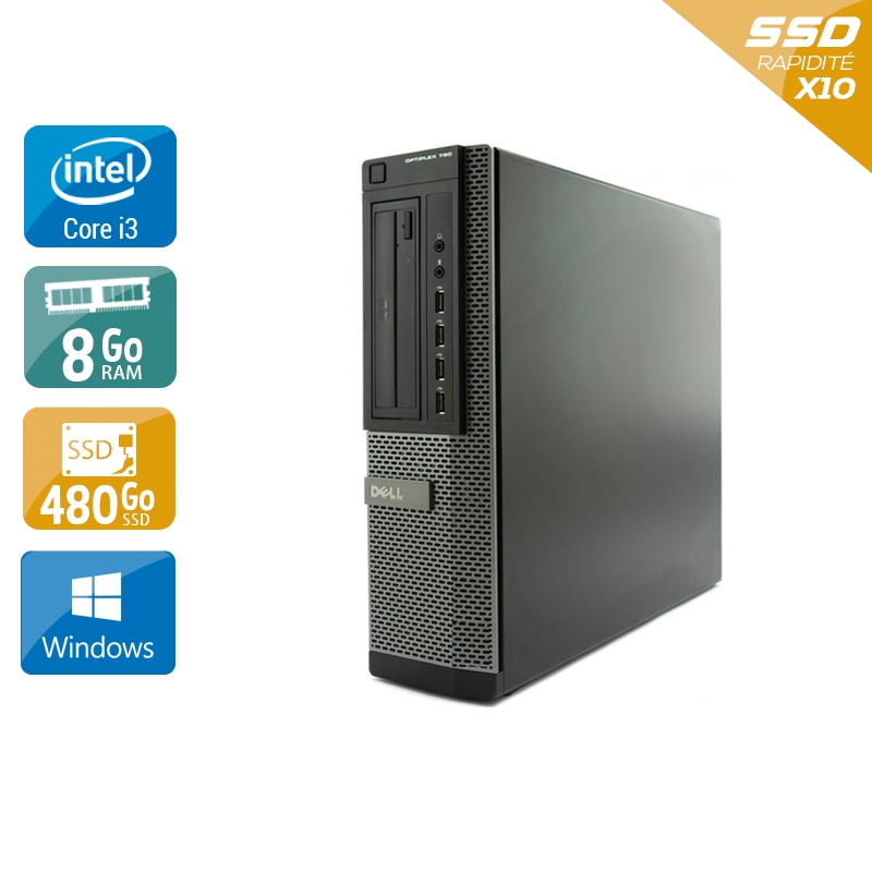 Dell Optiplex 790 Desktop i3 - 8Go RAM 480Go SSD Windows 10  Bon étatOccasion certifiée reconditionnée Bon état -  reconditionné disponible sur Kiatoo