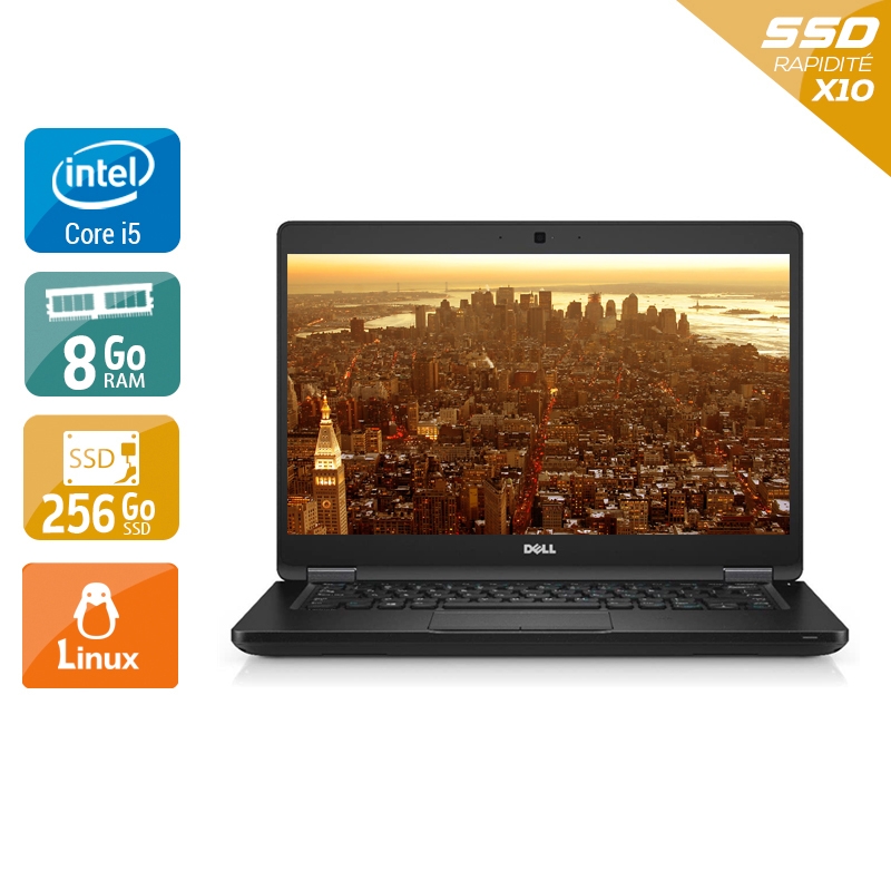 Dell Latitude 5480 i5 Gen 6  - 8Go RAM 256Go SSD Linux