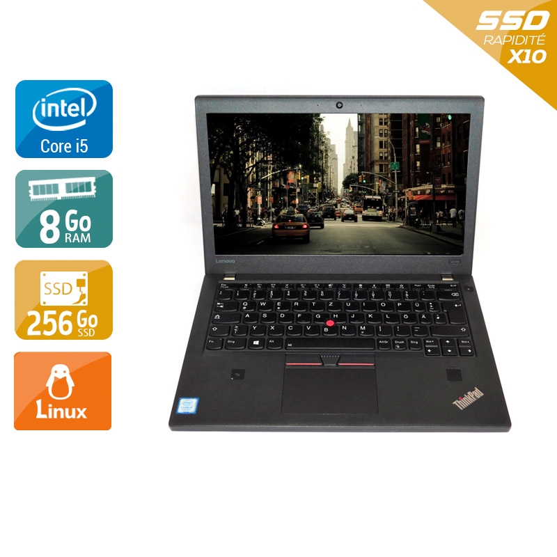 Lenovo Thinkpad X270 i5 Gen 7  - 8Go RAM 256Go SSD Linux