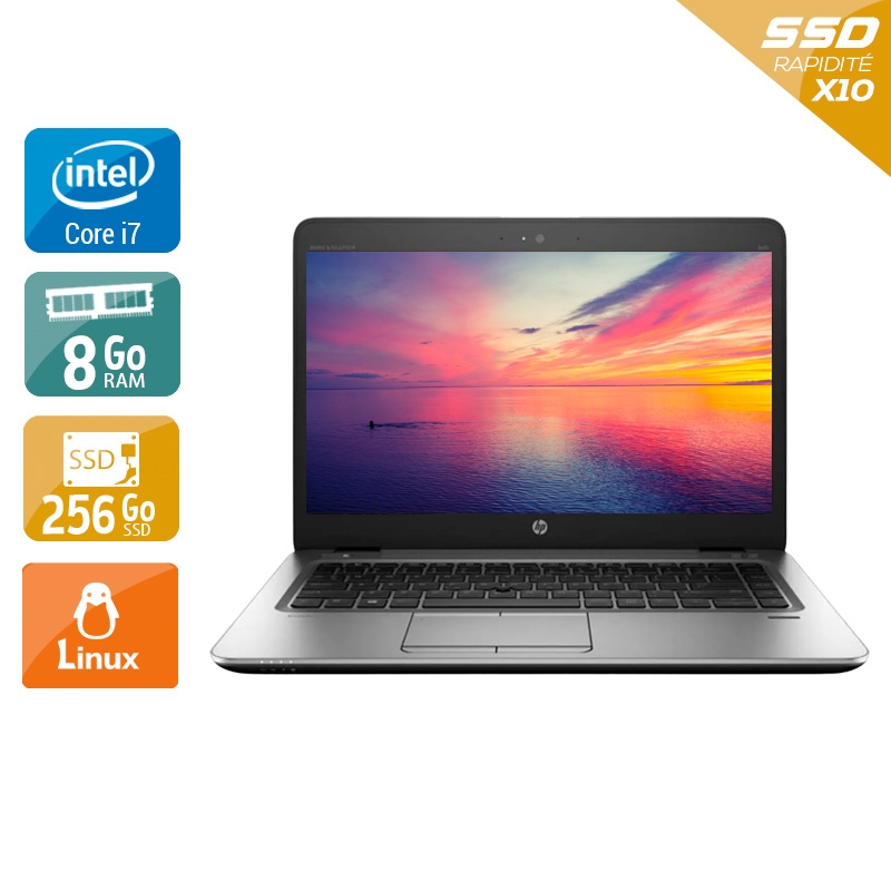 HP EliteBook 840r G4 14'' i5 Gen 7  - 8Go RAM 256Go SSD Linux  Bon étatOccasion certifiée reconditionnée Bon état -  reconditionné disponible sur Kiatoo