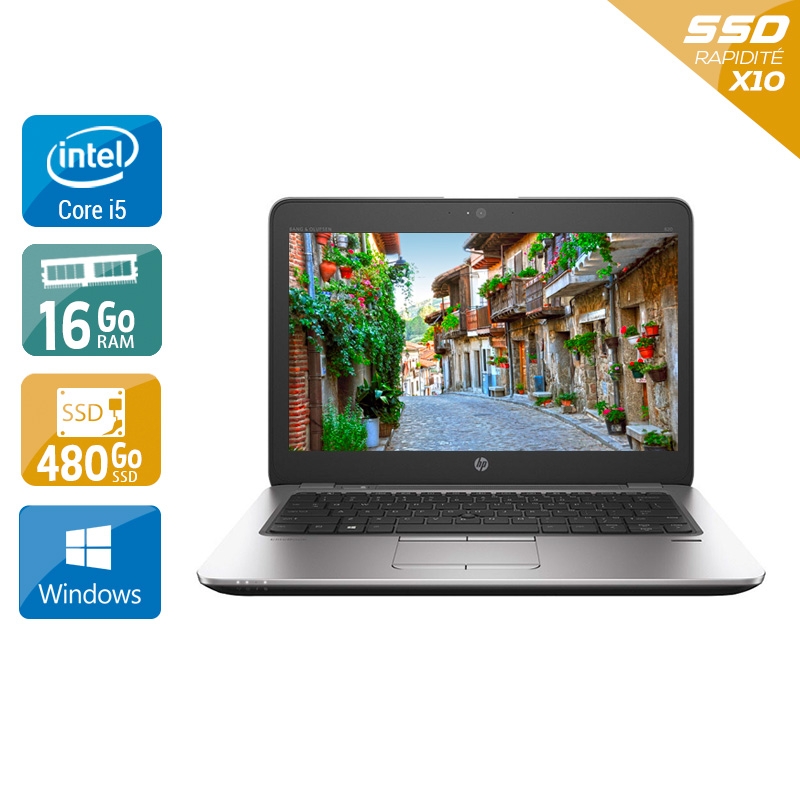 HP EliteBook 820 G3 12,5" i5 Gen 6 - 16Go RAM 480Go SSD Windows 10