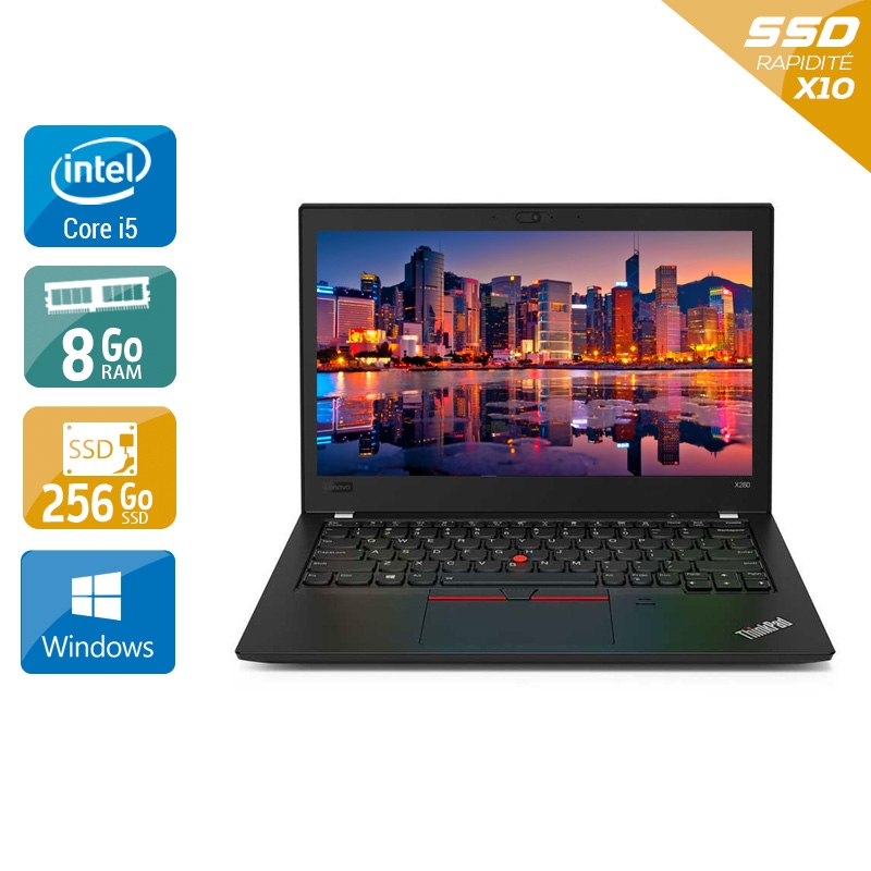 Lenovo ThinkPad x280 12,5" i5 Gen 8  - 8Go RAM 256Go SSD Windows 10