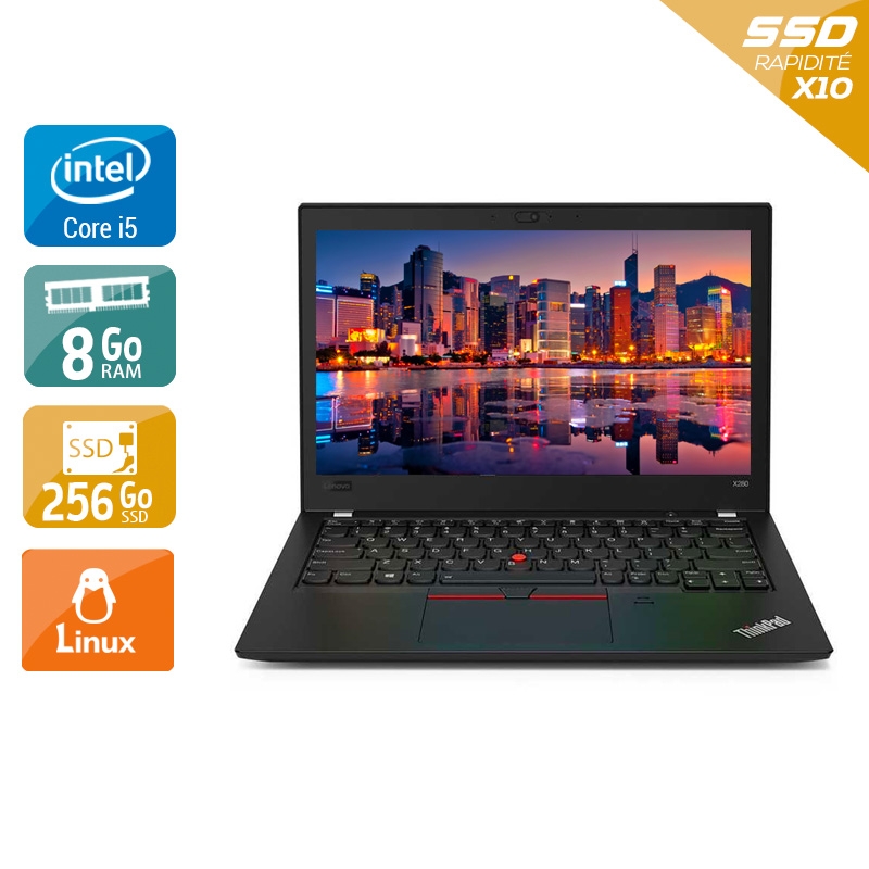 Lenovo ThinkPad x280 12,5" i5 Gen 8  - 8Go RAM 256Go SSD Linux