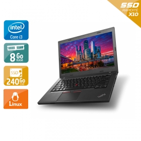 Lenovo ThinkPad L470 i3 Gen 6 - 8Go RAM 240Go SSD Linux