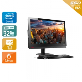 Lenovo ThinkCentre M910Z AIO i3 Gen 7 24" - 32Go RAM 2To SSD Linux
