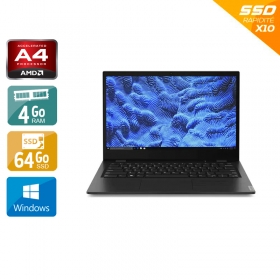 Lenovo  14w Gen 2 14" AMD 4Go RAM 64Go SSD Windows 10