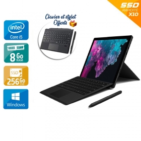 Microsoft Surface Pro 6 12,3" i5 Gen 8 8Go RAM 256Go SSD Windows 10 Clavier et Stylet