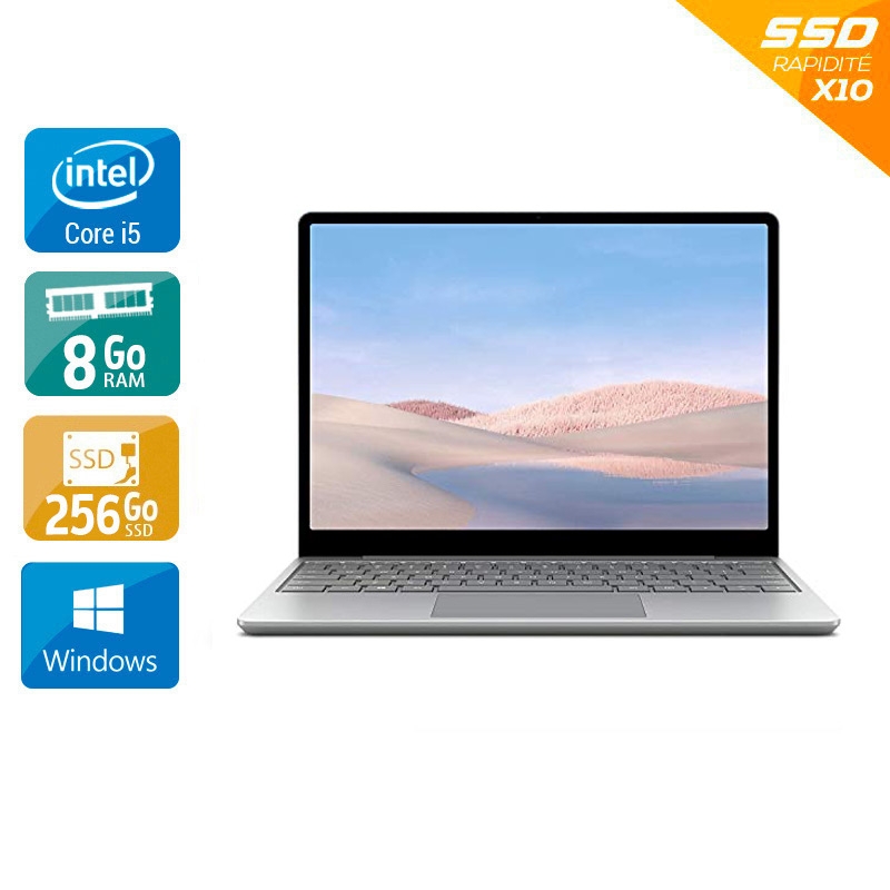 Microsoft Surface Laptop Go i5 10th 8Go RAM 256Go SSD Windows 10 Clavier AZERTY Belge