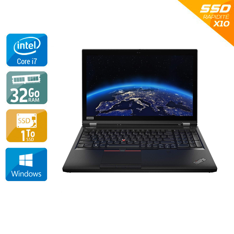 Lenovo ThinkPad P53 15,6" i7 Gen 9 - 32Go RAM 1To SSD Windows 10