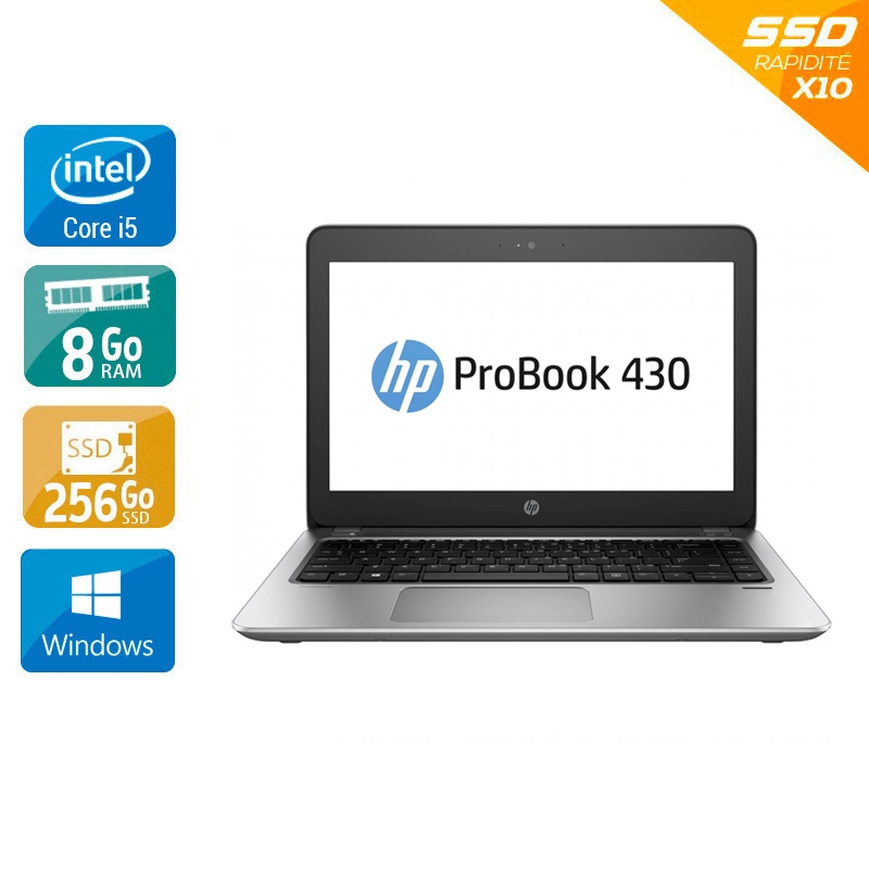 HP ProBook 430 G4 13,2" i5 Gen 7 - 8Go RAM 256Go SSD Windows 10