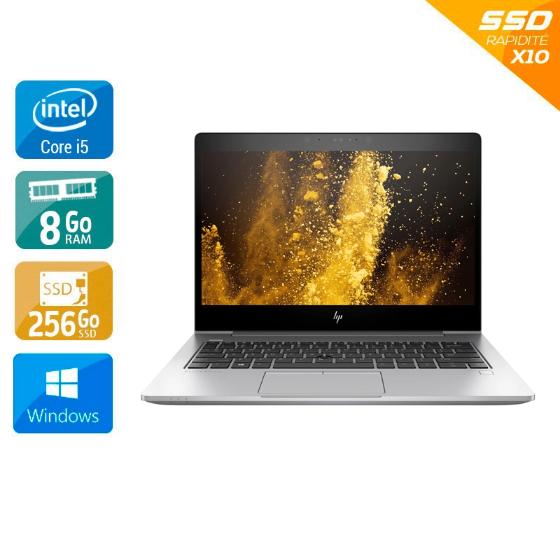 HP EliteBook 830 G6 13,3" i5 Gen 8 - 8Go RAM 256Go SSD Windows 11