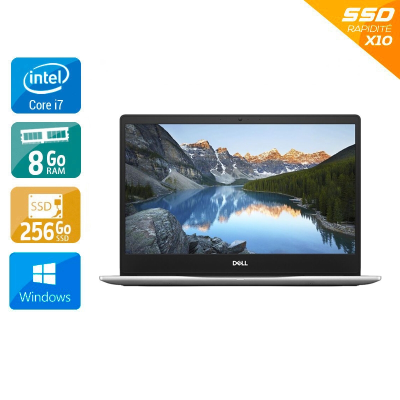 Dell Inspiron 7570 15,6" i7 Gen 8 - 8Go RAM 256Go SSD Windows 11