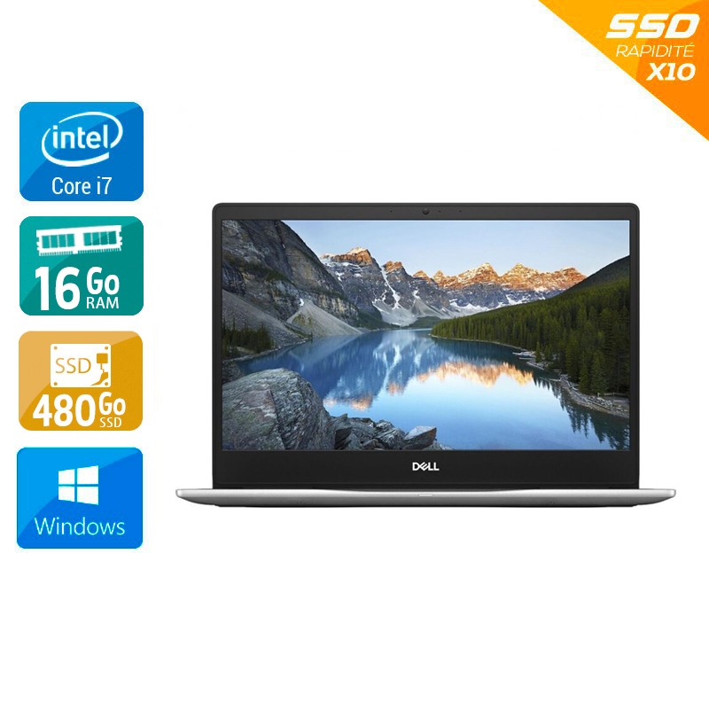 Dell Inspiron 7570 15,6" i7 Gen 8 - 16Go RAM 480Go SSD Windows 11