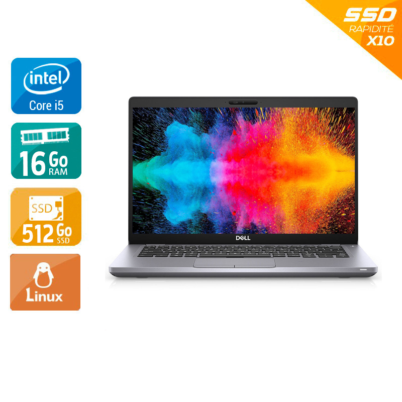 Dell Latitude 5410 14" i5 Gen 10 - 16Go RAM 512Go SSD Linux