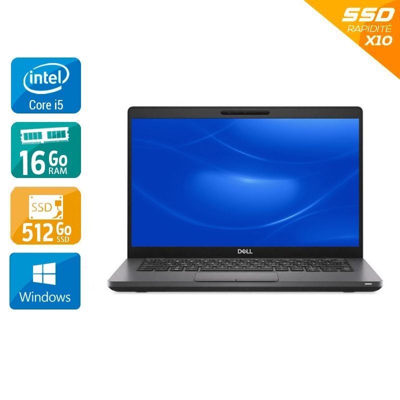Dell Latitude 5400 14'' i5 Gen 8 - 16Go RAM 512Go SSD Windows 11 - Etat du Produit : Très bon état  Très bon étatOccasion certifiée reconditionnée Bon état -  reconditionné disponible sur Kiatoo