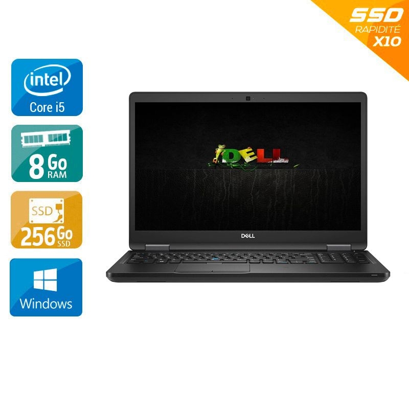 Dell Latitude 5590 15,6'' i5 Gen 7 - 8Go RAM 256Go SSD Windows 10  État correctOccasion certifiée reconditionnée