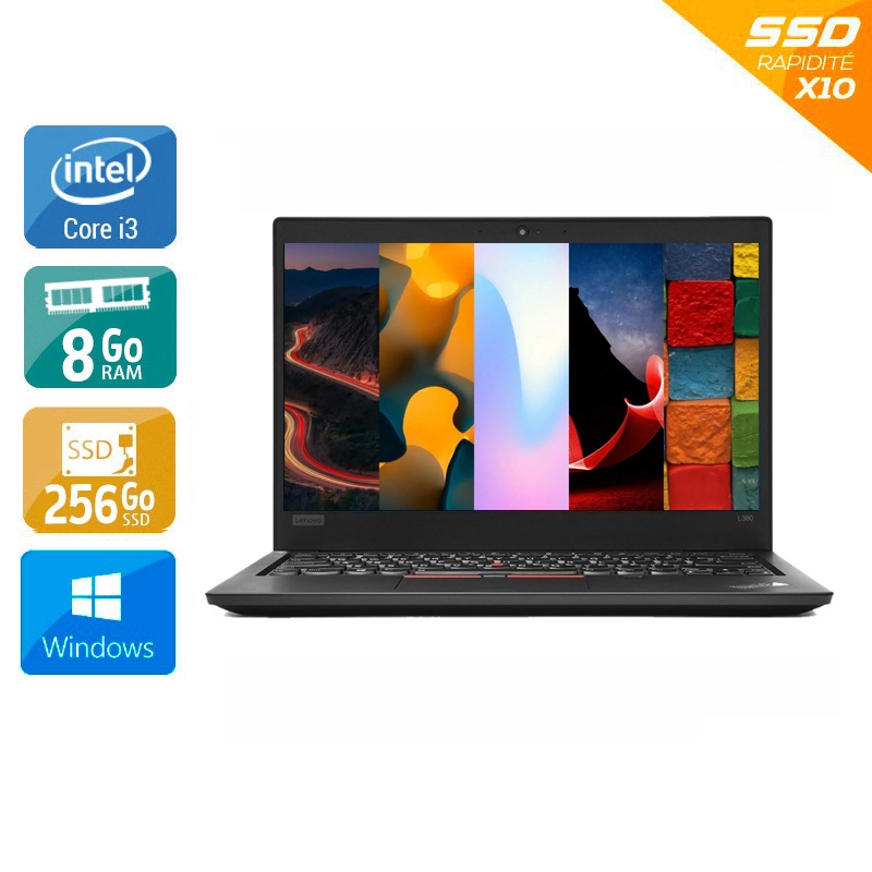 Lenovo ThinkPad L380 13,3" i3 Gen 8 - 8Go RAM 256Go SSD Windows 11